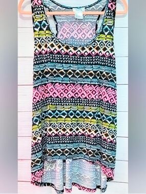Nwot Retro Guilty Colorful Geometric Patterned Women's Tank Top Size 2X